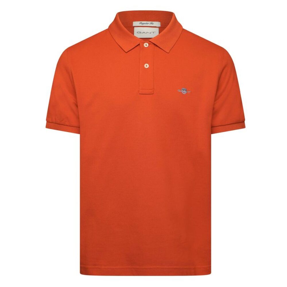 Gant Mens Classic Regular Short-Sleeved Polo Shirt / Orange
